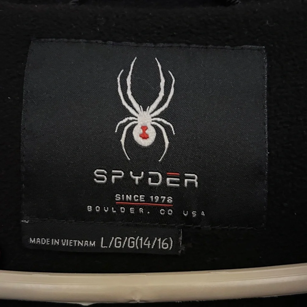 Spyder Red and Black Puffer Jacket Large (14/16)